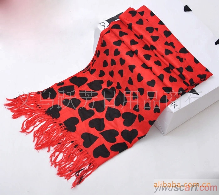 Heart cashmere scarves