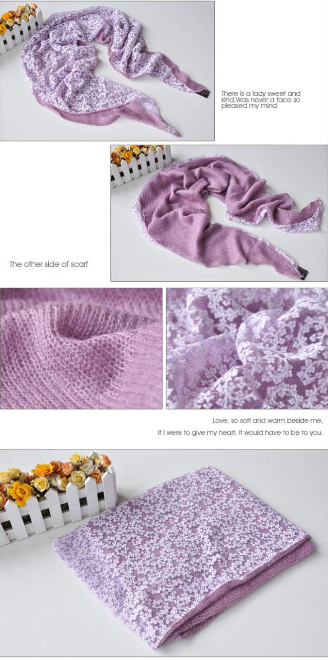 Mohair Lace Triangle Scarf