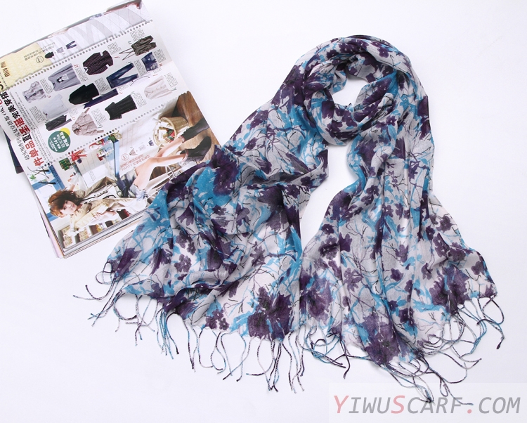 Pastoral linen scarves wholesale