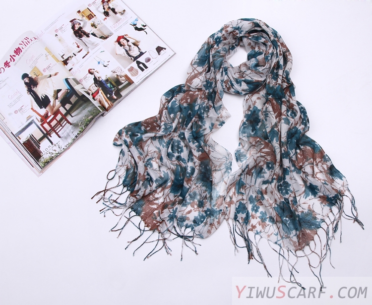 Pastoral linen scarves wholesale