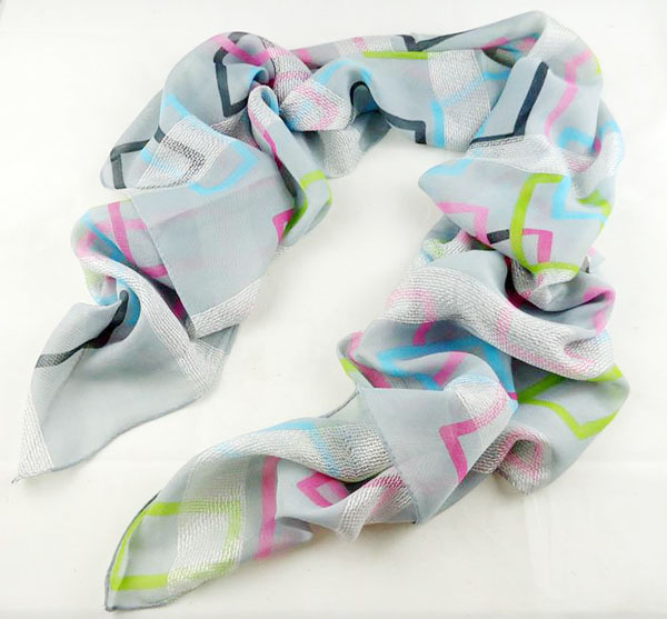 Italian plaid silk scarf