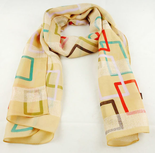 Italian plaid silk scarf