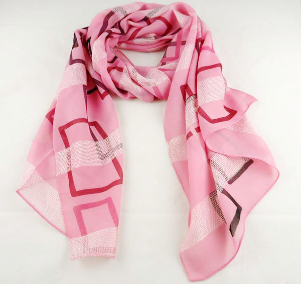 Italian plaid silk scarf