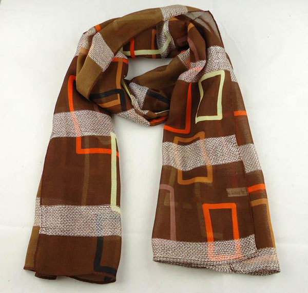 Italian plaid silk scarf