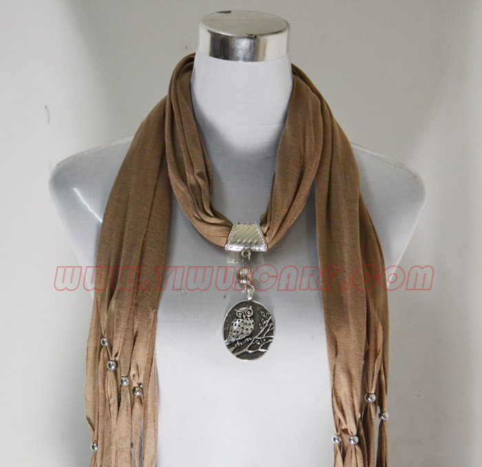 scarves with heart pendants
