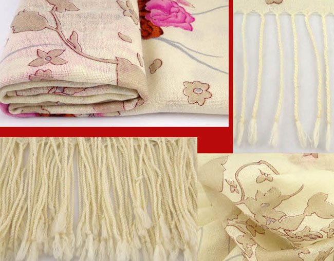 Mexico wool printed scarves 