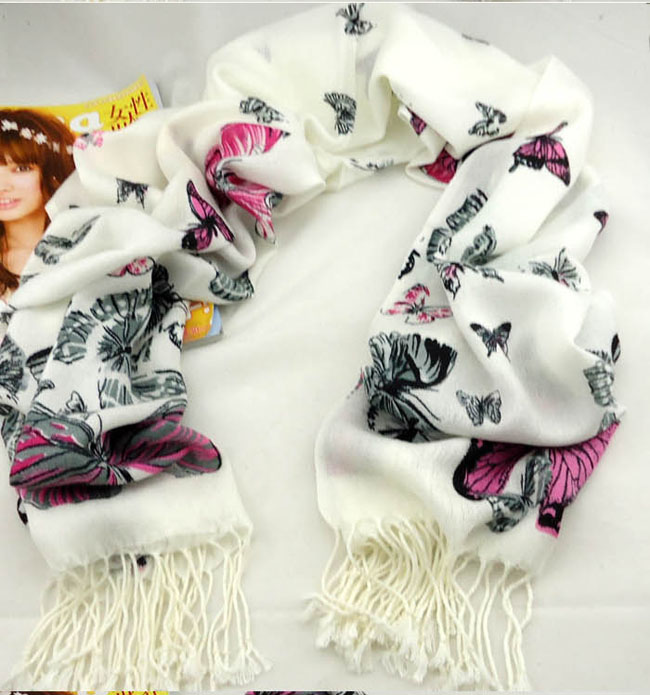 print cashmere scarf