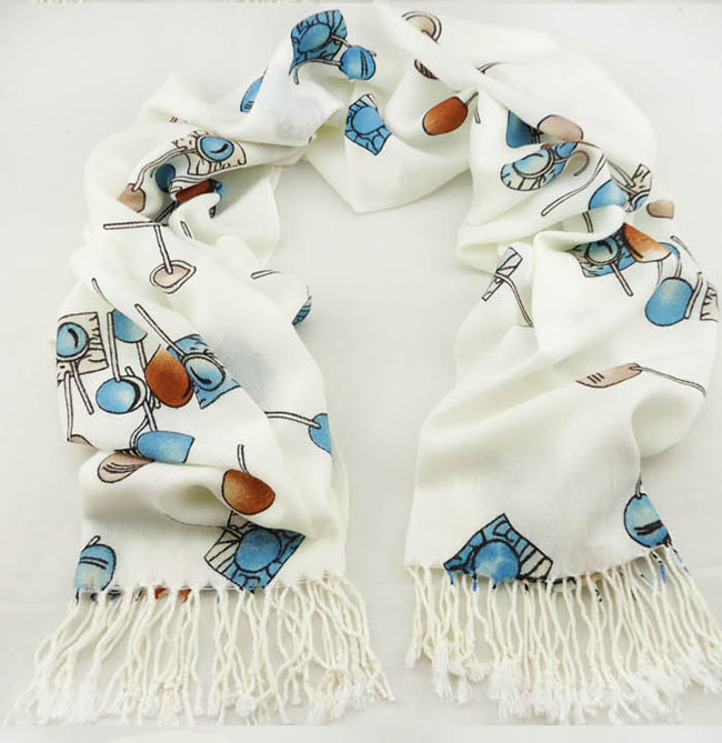 Russian printed cashmere scarves