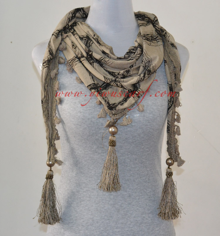 Lace triangle scarves jewelry