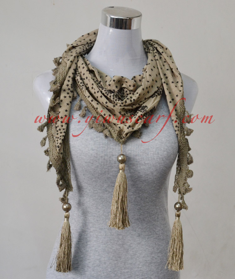Lace triangle scarves jewelry