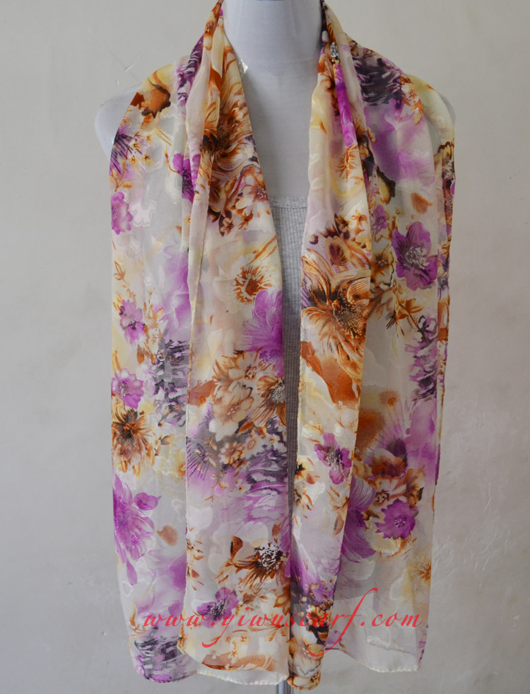 Silk chiffon scarf wholesale