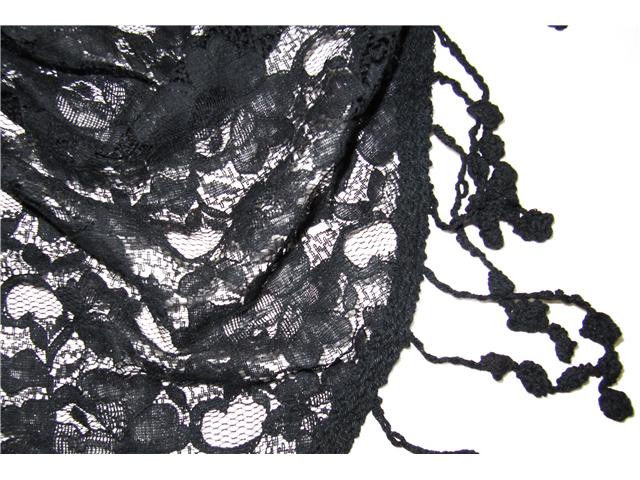 Cotton Lace Triangle Scarf