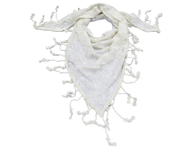 Cotton Lace Triangle Scarf