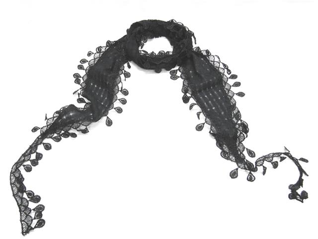 Black Cotton Scarf