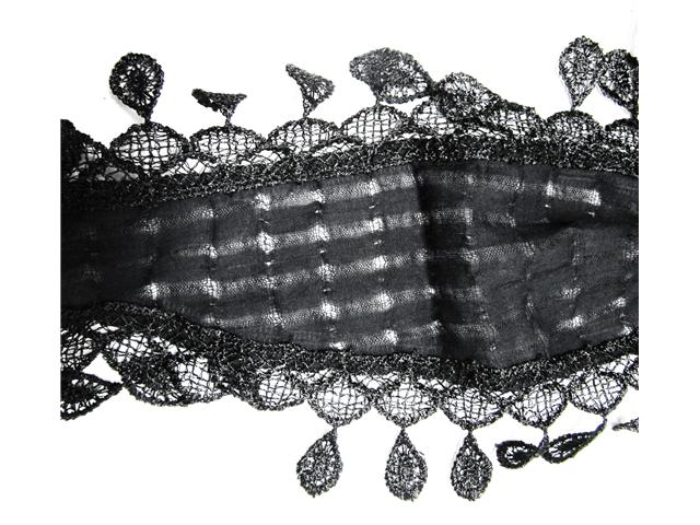 Black Cotton Scarf