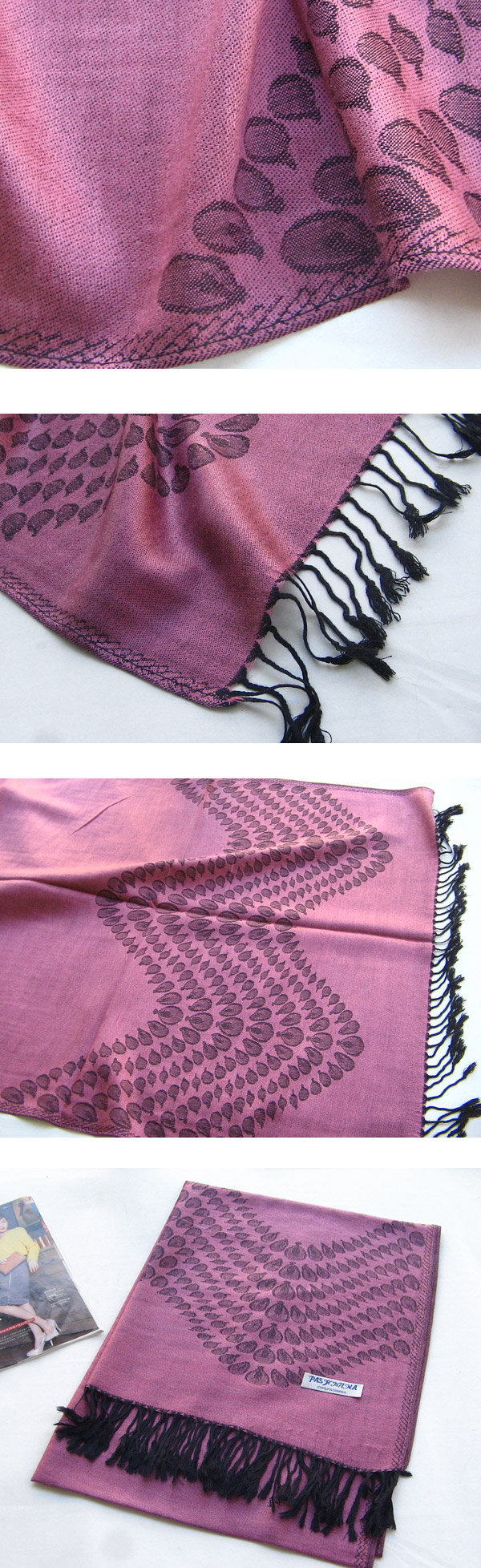 pink cashmere scarf