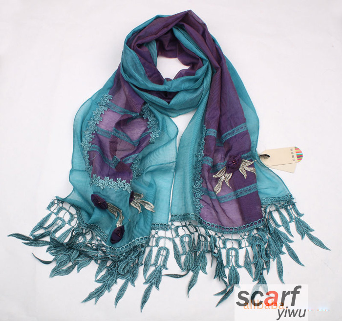 French Flower Garden Scarf