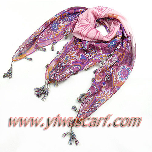 Paris cashew flower scarf yarn