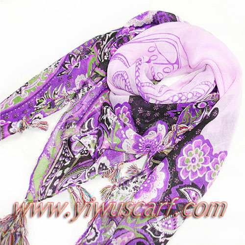 Paris cashew flower scarf yarn