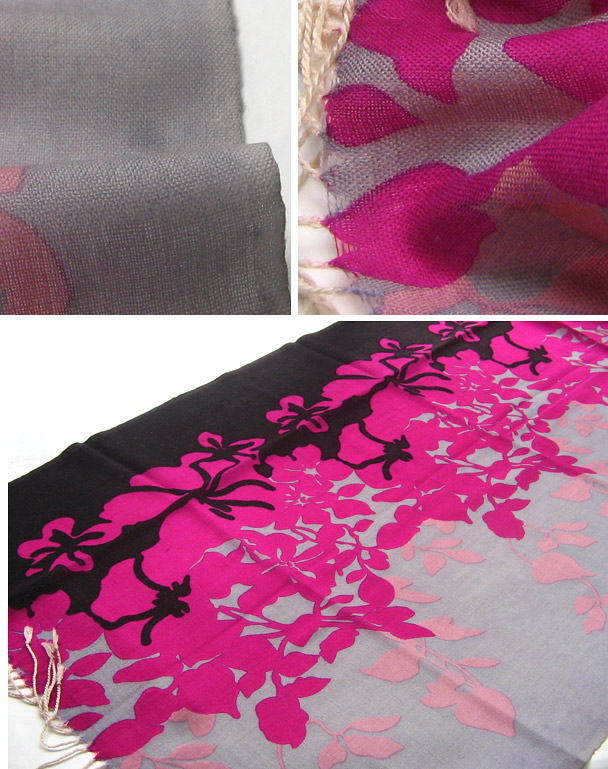 sheer woolen scarf