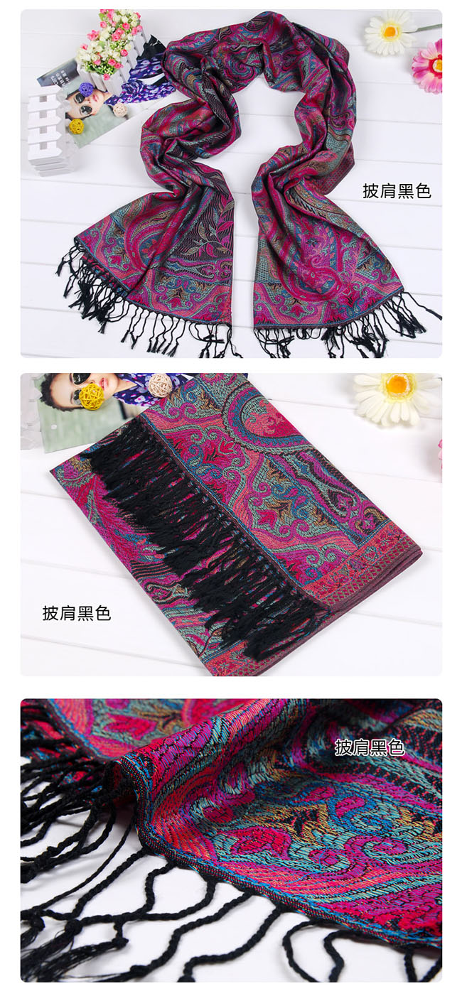 Chan luu scarf shawl cashew flowers