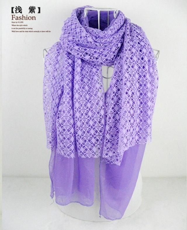 lace scarf two tone color scarf 