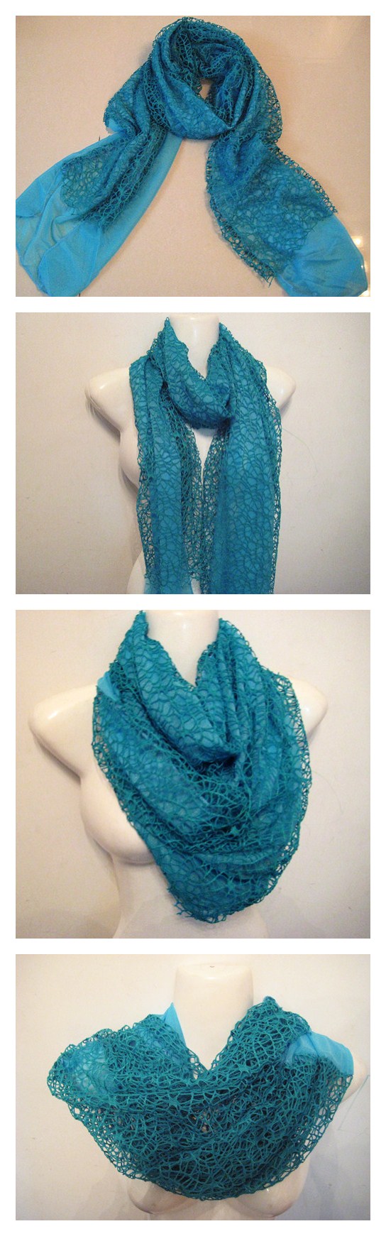 lace scarf two tone color scarf 