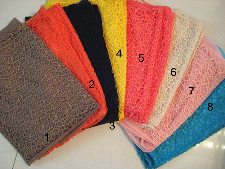 lace scarf two tone color scarf 
