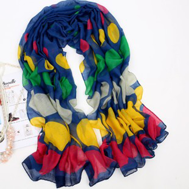Denmark color dot scarf, head scarf