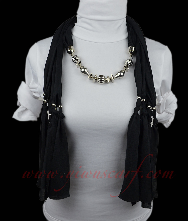 pendant jewelry scarf