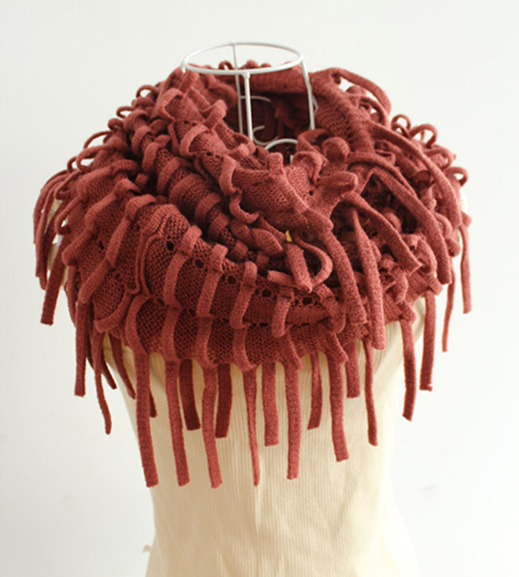fashion hand knitting scarf