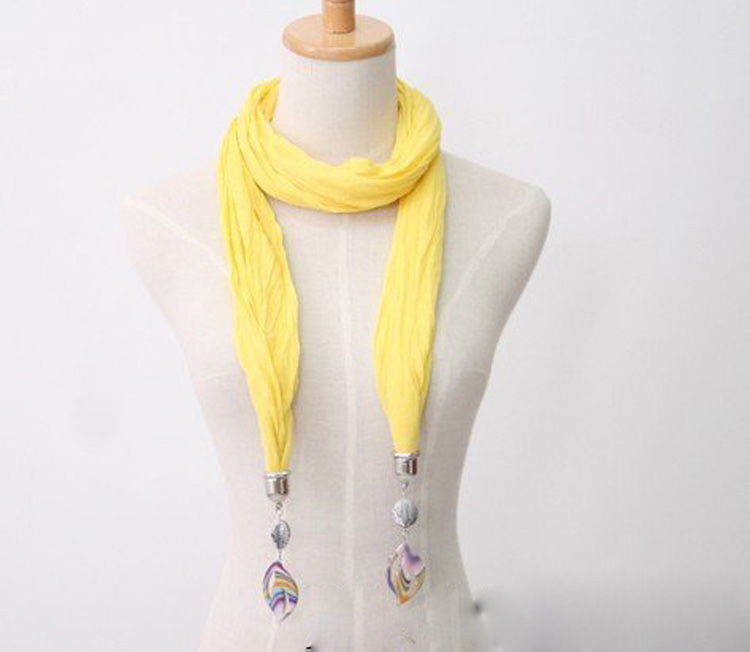 jewel beads pendant scarf necklace
