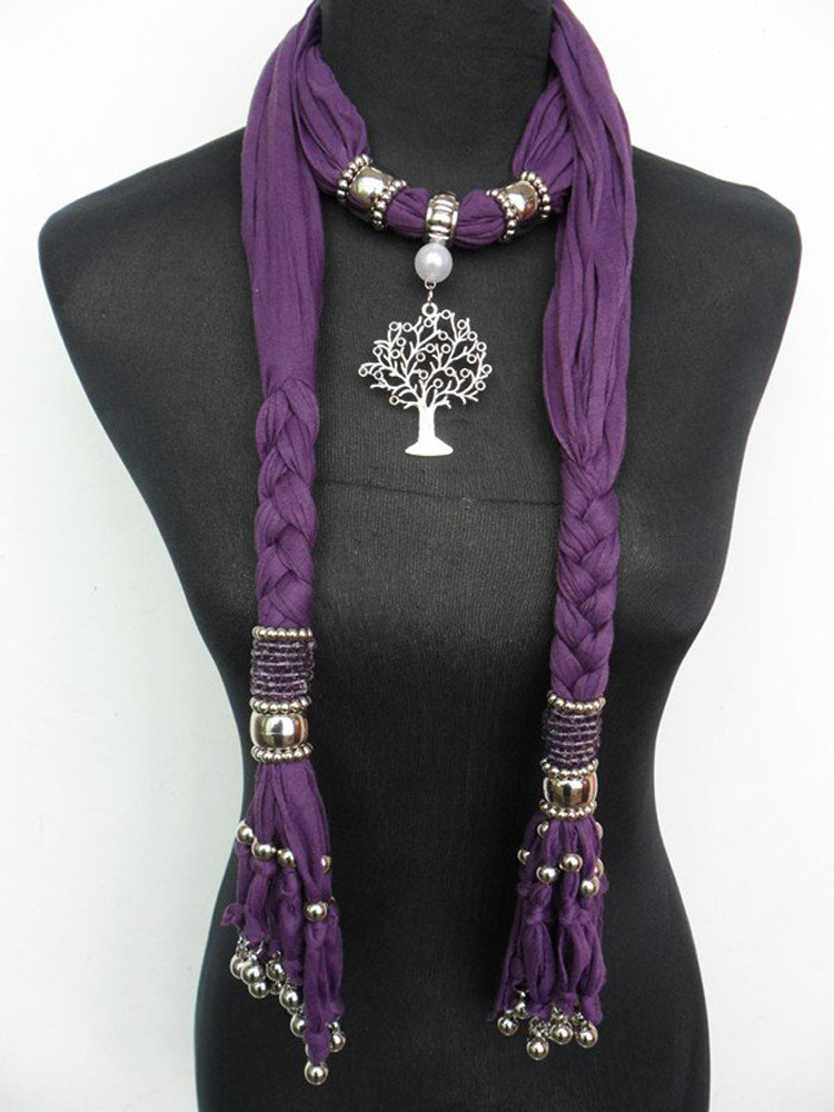 charm pendant scarf
