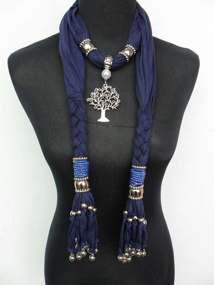 charm pendant scarf