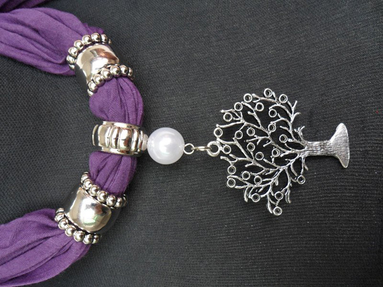 charm pendant scarf