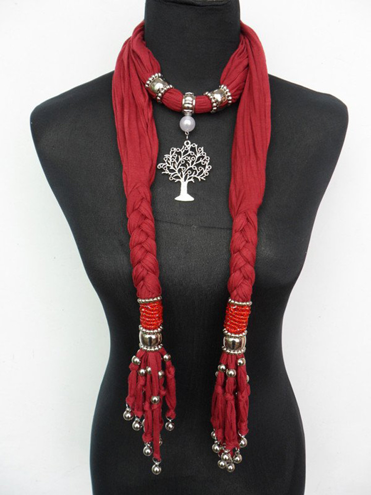 charm pendant scarf