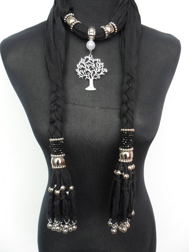 charm pendant scarf