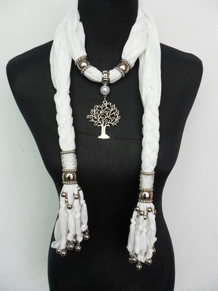 charm pendant scarf
