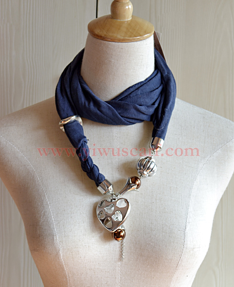 scarves with jewelry attached