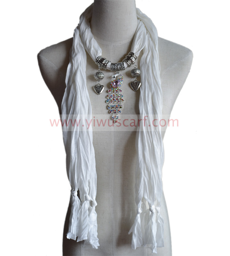 Phoenix alloy pendant scarf