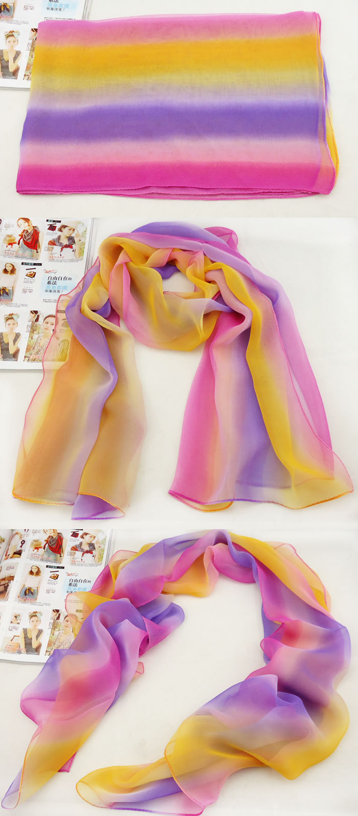 Woman Chiffon Silk Scarf