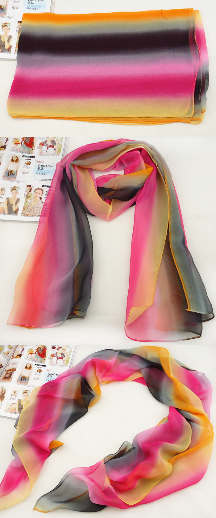 Woman Chiffon Silk Scarf