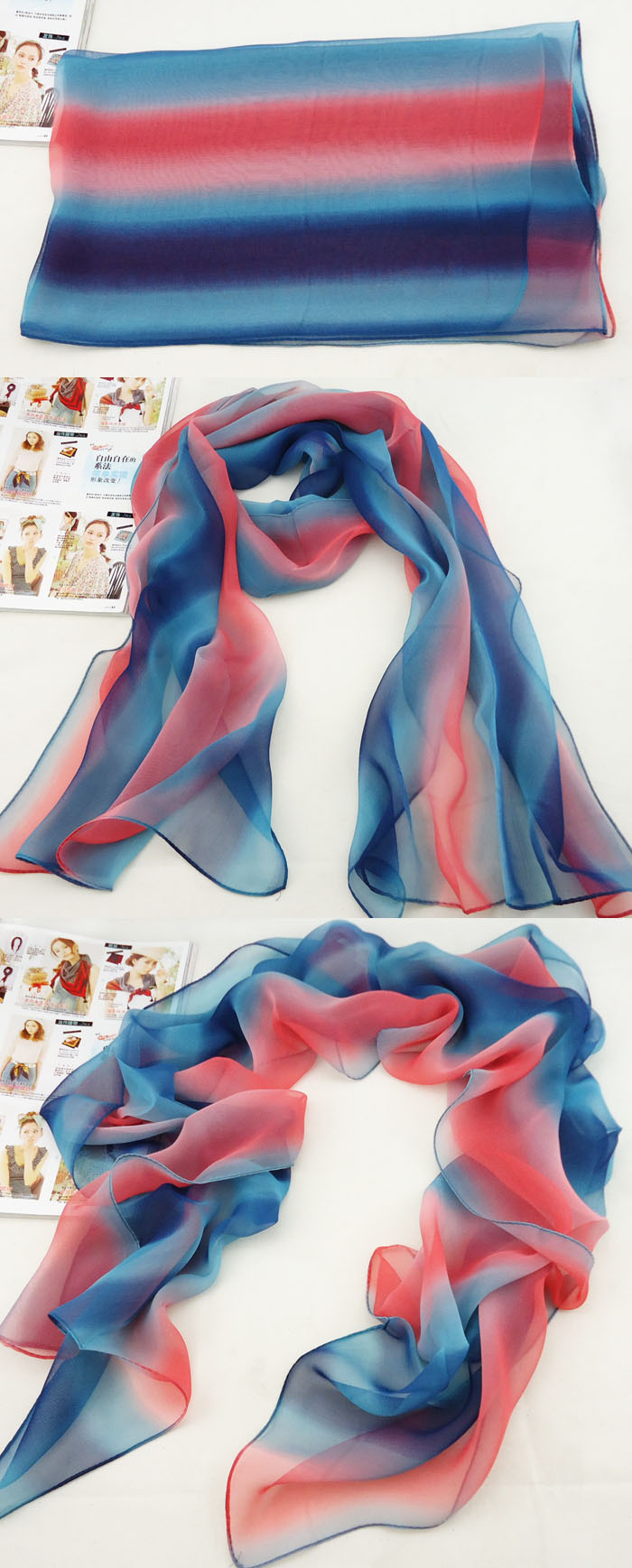 Woman Chiffon Silk Scarf