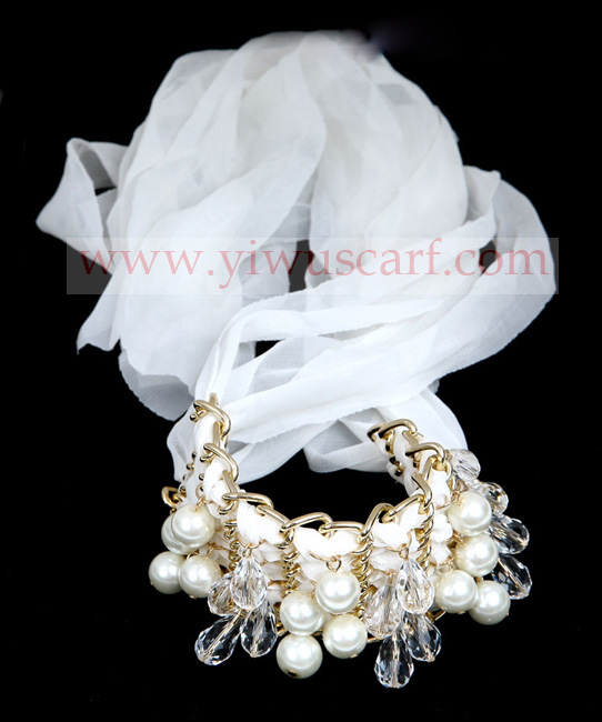 CHAIN BEADS PEARL STONE JEWELRY