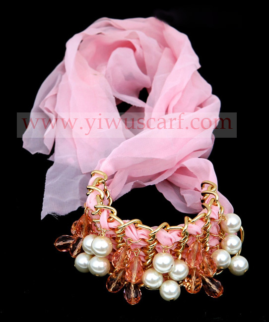CHAIN BEADS PEARL STONE JEWELRY