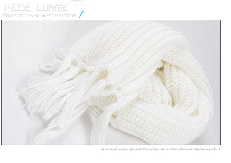 girls winter knitted scarf