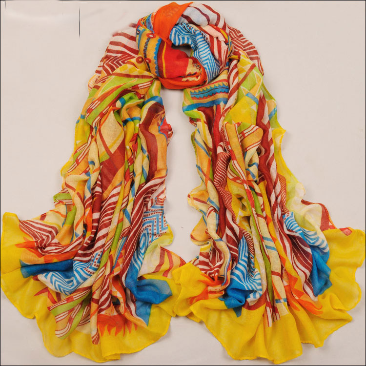 printed silk scarf wholesale