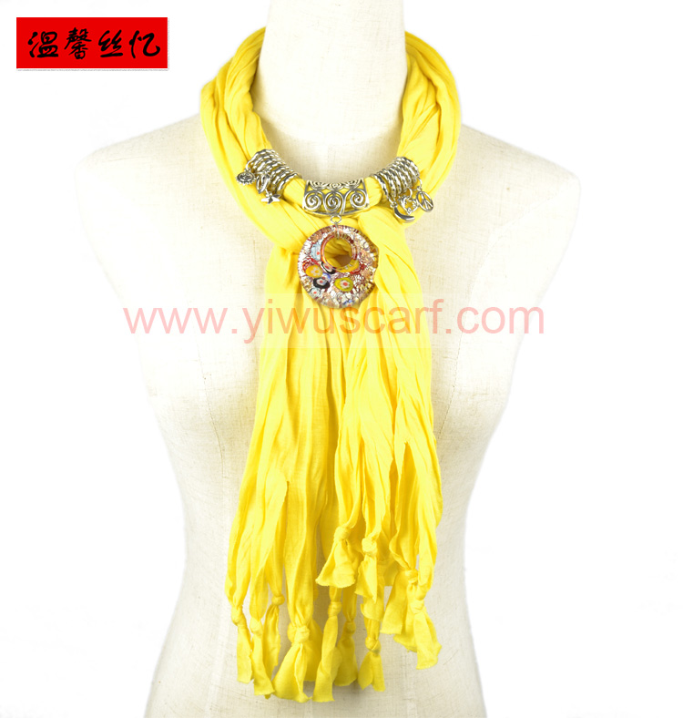 Colored glaze pendant jewelry scarf