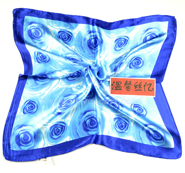 Rose Square silk scarf