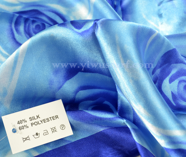 Rose Square silk scarf